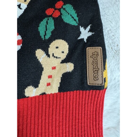 Tipsy Elves Women's Cardigan Ugly Christmas Sweater M Tree Gingerbread NWT - Picture 8 of 10